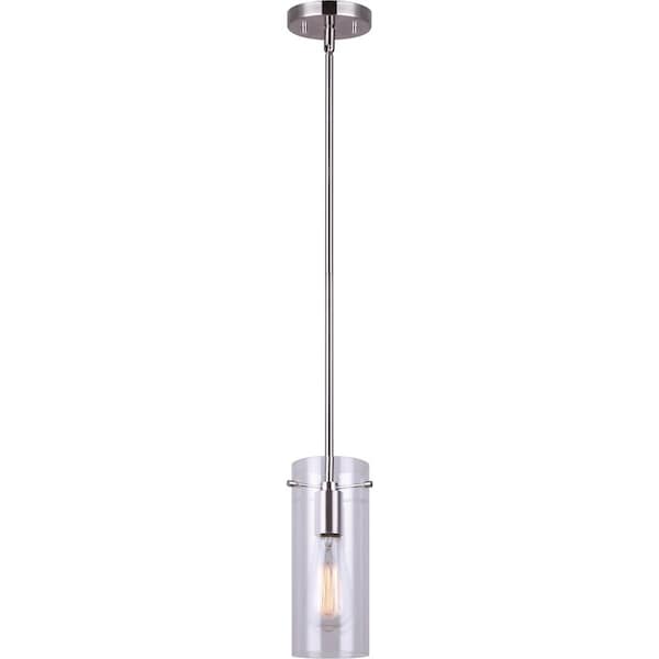 Home Impressions Joni 1-Bulb Brushed Nickel Incandescent Pendant Light Fixture IPL759A01BN-B - main