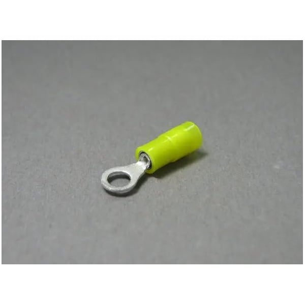 Nichifu Insulated Ring Terminals, Flared, Extra Copper Sleeve, Stud #10, AWG 24-20 TMDN 0.3-5-YCL - main
