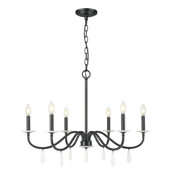 Z-Lite Toussant Matte Black 6 Light Chandelier 6103-32MB - main