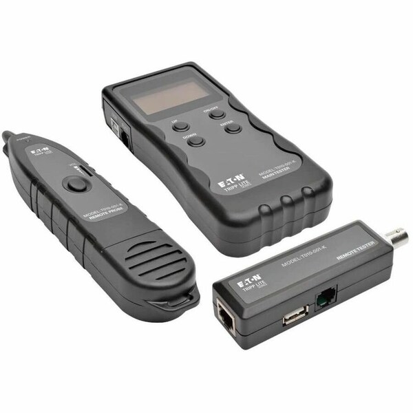 Tripp Lite CABLE TESTER WIRE TRACKER LENGTH FAULT LOCATION RJ45 RJ11 BNC USB T010-001-K - main