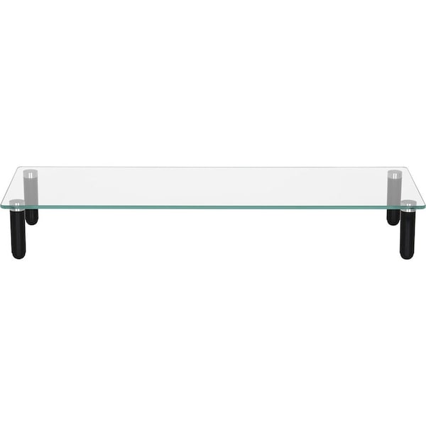 Lorell 4-leg Single Shelf Glass Monitor Stand 99533 - main