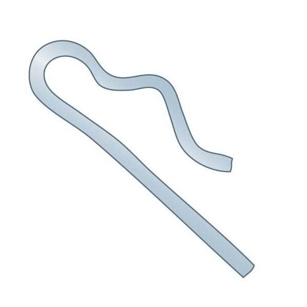 Huyett Bridge Pin, Zinc Plated Spring Steel, 0.041 in Wire Dia x 0.625 in Length x Fits 9/64 in Shaft BP-142 - main