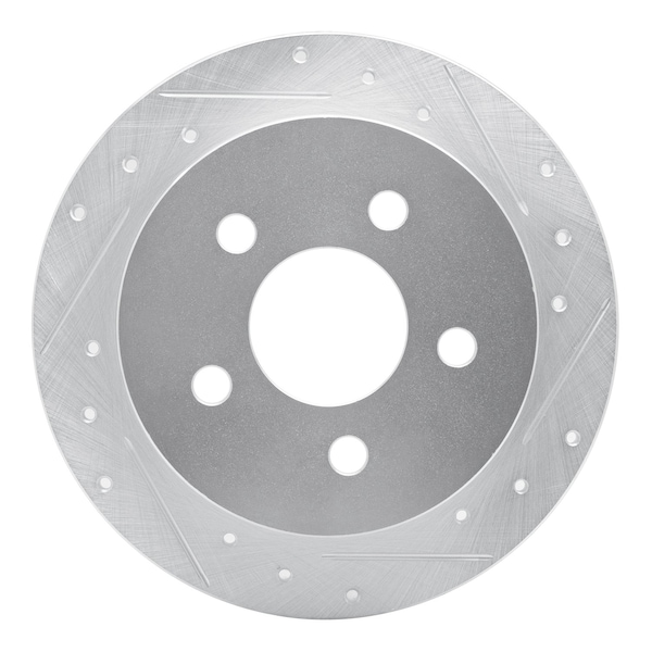 Dynamic Friction Co DFC Brake Rotor - Drilled and Slotted - Silver 631-52012R - main