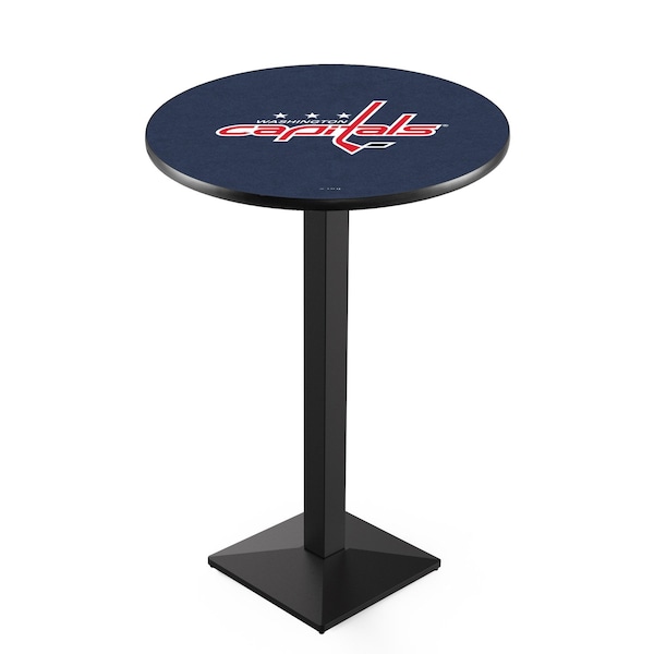 Holland Bar Stool Co 36" Blk Wrinkle Washington Capitals Pub Table, 36" dia. Top L217B3636WshCap - main