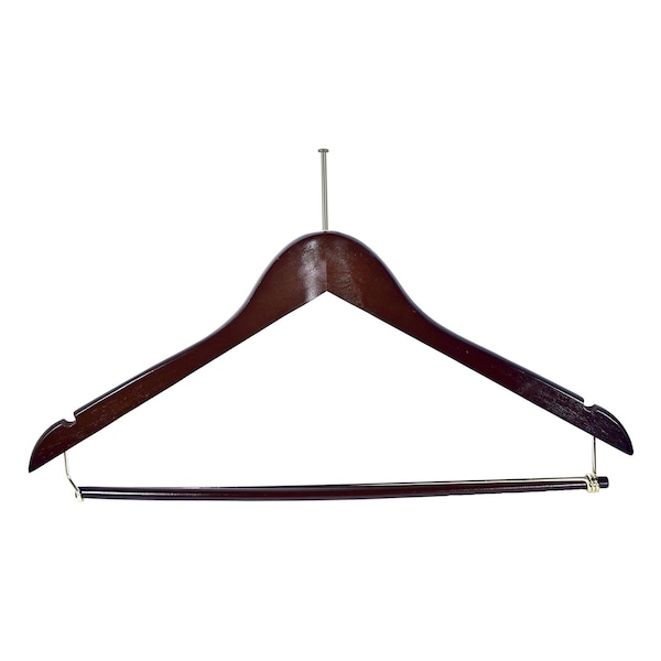 Rdi Mens Hanger Walnut Contoured Ball Top Brass 100c, 100PK HGM-WCT-BTB - main
