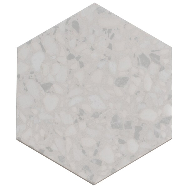 Apollo Tile 9x11 in. Matte Soft Ivory-Beige Porcelain Hexagon Wall and Floor Tile 8.07 sq ft/case, 16PK HEX88TERTALA - main