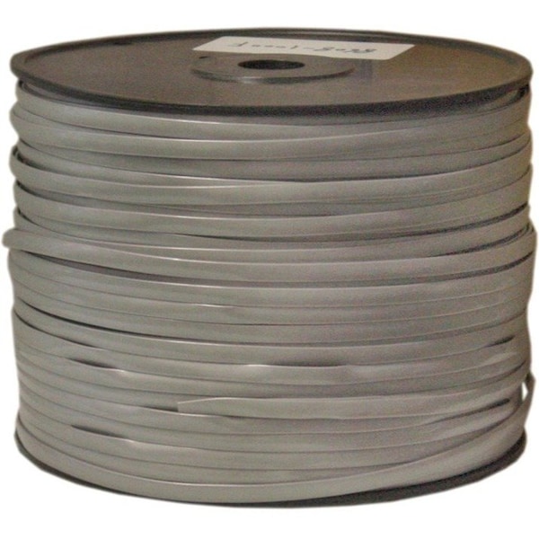 Cable Wholesale Bulk Phone Cord, Silver Satin, 28/8 (28 AWG 8 Conductor), Spool, 1000 foot 8608-1000F - main