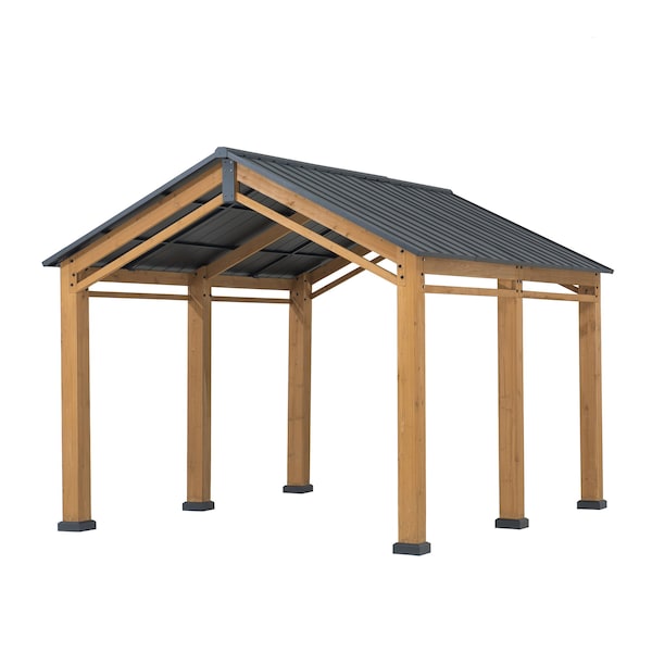 Sunjoy 13 ft. x 11 ft. Hanover Cedar Wood Carport A110000920 - main