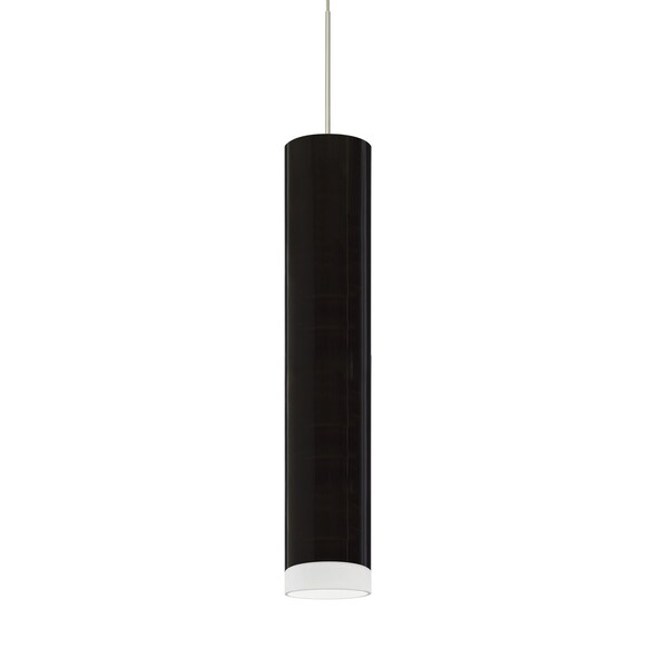 Besa Lighting Cafe 12 Cord Pendant, Black/Frost, Satin Nickel Finish, 1x9W LED 1XT-CAFE12BF-LED-SN - main