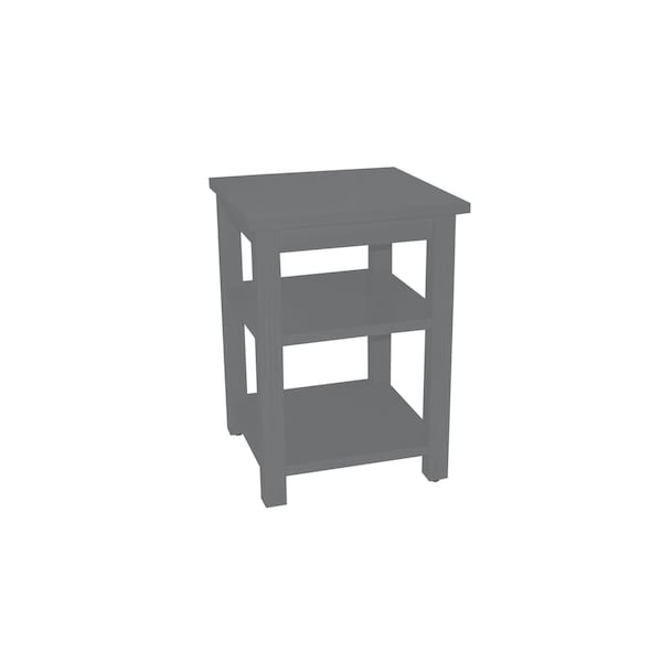 Homeroots 28" Gray Solid Wood Nightstand 548319 - main