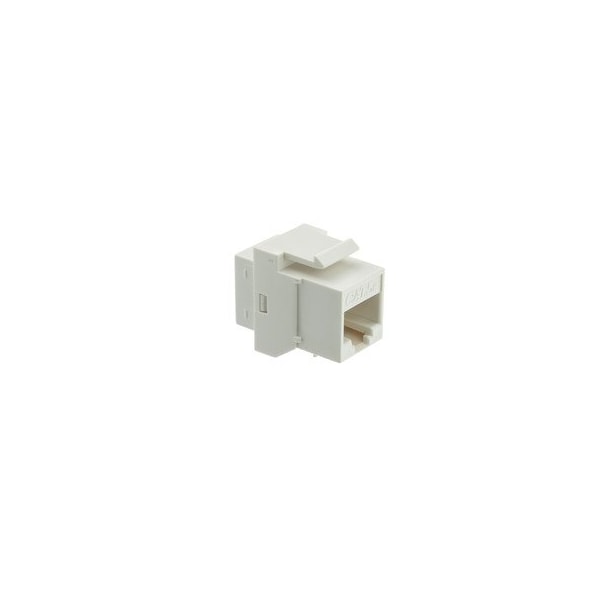Cable Wholesale Cat5e Keystone Inline Coupler, White, RJ45 Female 310-220WH - main