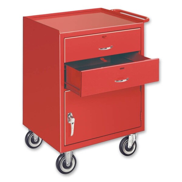 Pucel Portable Drawer & Door Cabinet, 24 in W x 34 in H x 20 in D, Light Blue PUB-24SW - main