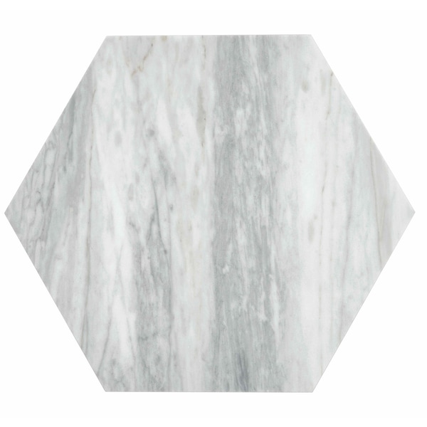 Apollo Tile Toscana 10x10 in. Light Gray Honed Calacatta Bluette Hexagon Tile (2.95 sq ft/case) 5PK APLEML88G50HA - main