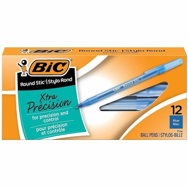 Bic Pen, Roundstic, Bp, Fine, Be, Dz, PK12 GSF11BE - main