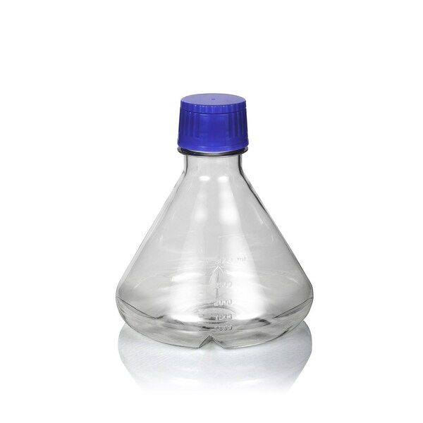 Tri Forest Enterprises RPI Erlenmeyer Flask Baffled, Optically Clear, Sterile, 3000 ml, Polycarbonate, 3PK 400871-3000 - main