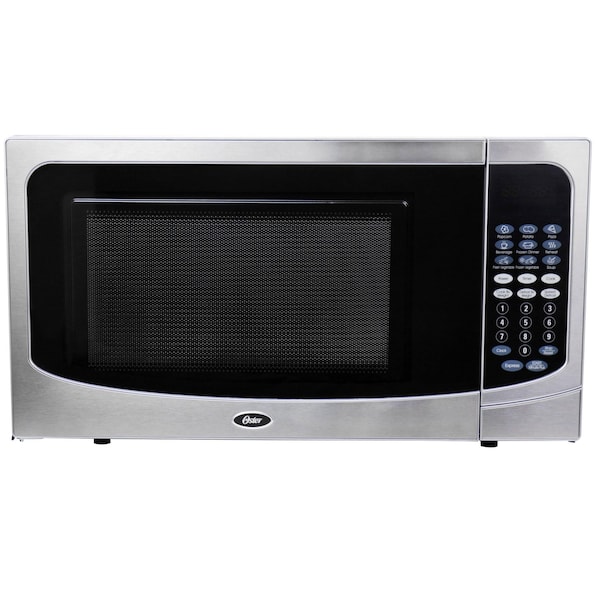 Oster 1.6 Cubic Ft. 1000 Watt Countertop Microwave Oven in Silver OGB91601 - main