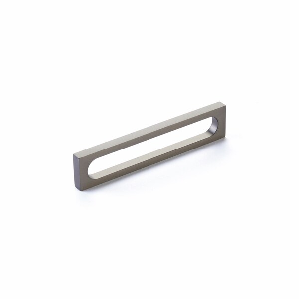Schaub 5-3/8in Cafe Modern Oval Slot Cabinet Pull with 5in Center to Center Gun Metal Finish 10033-GM - main