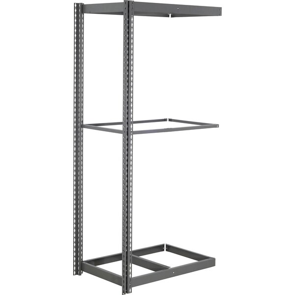 Global Industrial 3 Shelf, Commercial Duty Boltless Shelving, Add On, 48"W x 12"D x 72"H, No Deck B3165577 - main