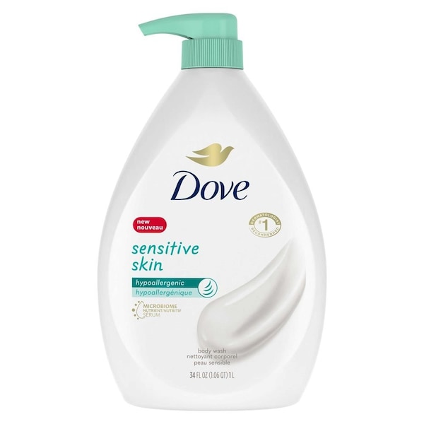 Dove Sensitive Skin Body Wash with Pump, 30.6 Ounce, 3PK 69998386 - main