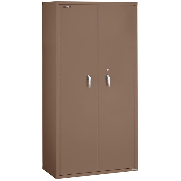 Fireking Storage Cabinet, 1 Hr Fire, 72" H, end tabs, Legal Tan CF7236-MDTN-LGL - main