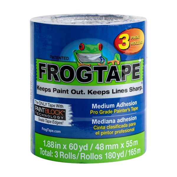 Frogtape Pro Grade 1.88 in. W X 60 yd L Blue Medium Strength Painter's Tape 3 pk 104957 - main