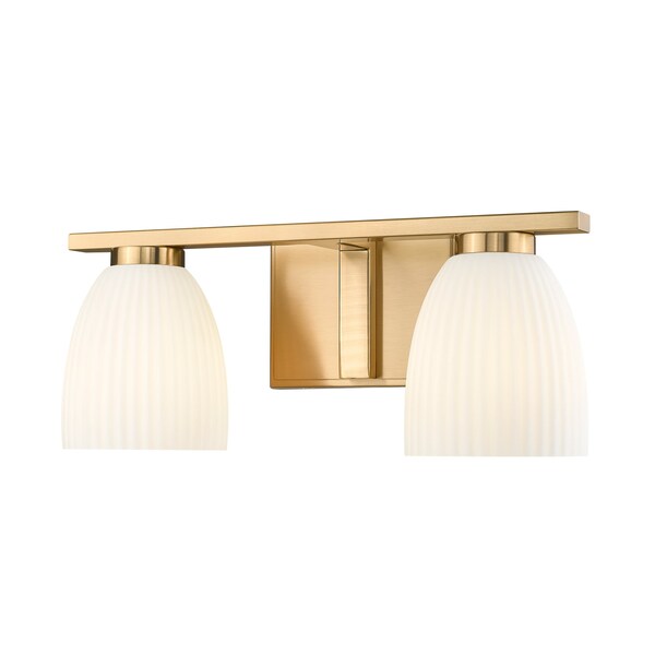 Z-Lite Naya 2-Light Vanity, 16 in W, Modern Gold 7518-2V-MGLD - main