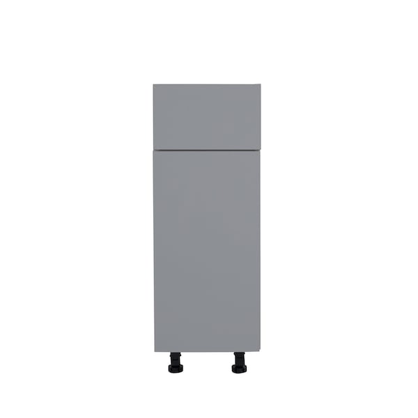 Cambridge Radiance 12 in. W x 24 in. D x 34.50 in. H Ready to Assemble Slab Base Kitchen Cabinet in Matte Grey SA-B12-MG-KIT - main