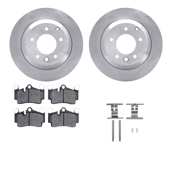 Dynamic Friction Co DFC Rotors with EURO 5000 Ceramic Brake Pads includes Hardware 6612-74184 - main
