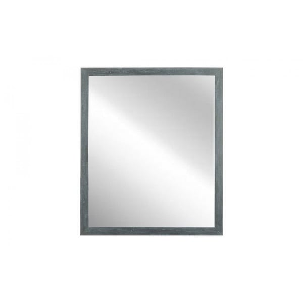 Homeroots 40" Dark Gray Solid Wood Framed Accent Mirror 510900 - main