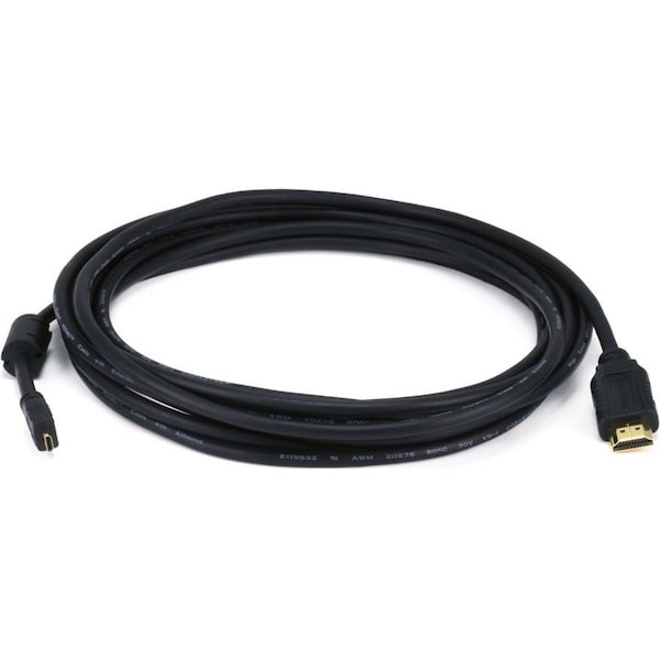 Monoprice Standard HDMI Cable with Ethernet and HDMI Micro Connector, 15ft 7559 - main