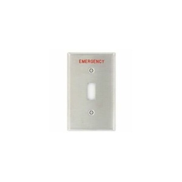 Leviton Switch Wallplate, Standard Size, Gang 1, Brushed Stainless Steel 84001-E40 - main