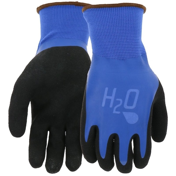 Mud Garden Gloves, L, Latex Coating, Cobalt Blue SM7186B/L - main