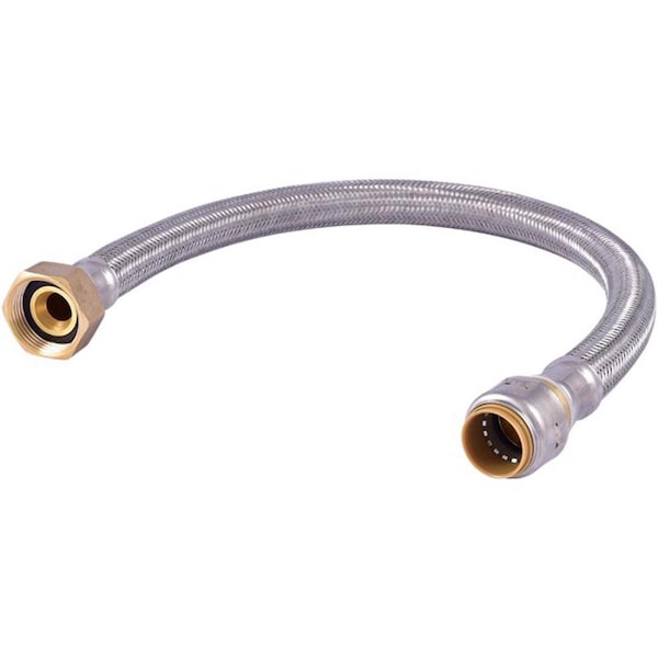 Sharkbite SharkBite 3/4 in. Push X 1 in. D FIP 24 in. Stainless Steel Water Softener Hose UR3086FX24 - main