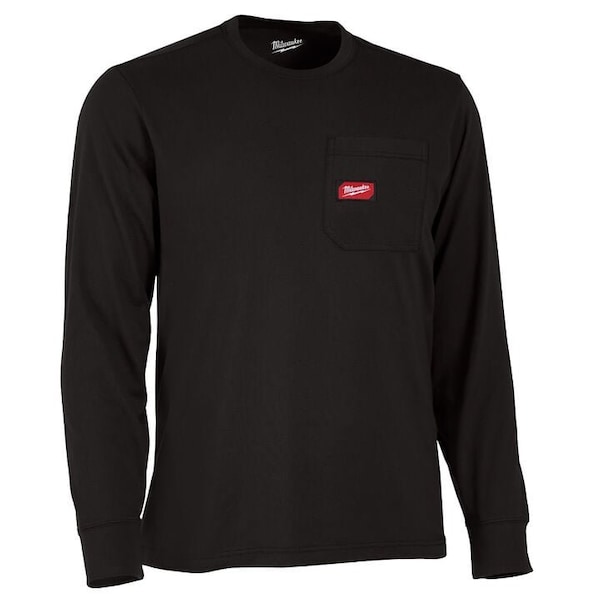 Milwaukee Hand Trucks Gridiron L Long Sleeve Men's Round Neck Black Tee Shirt 606B-L - main