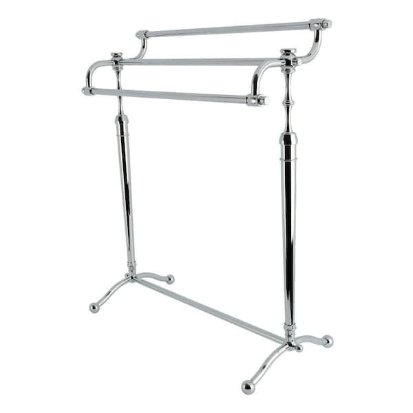 Kingston Brass 28" Freestanding Pedestal 3-Tier Towel Rack, Polished Chrome SCC2391 - main