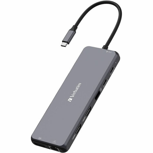 Verbatim Americas VERBATIM PRO MULTIPORT HUB USBC HUB 13PORTS MULTI 10 32153 - main
