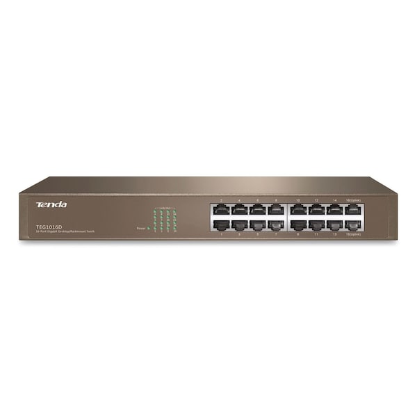 Tenda 10/100/1000Mbps Ethernet Unmanaged Switch, 16 Ports TEG1016D - main