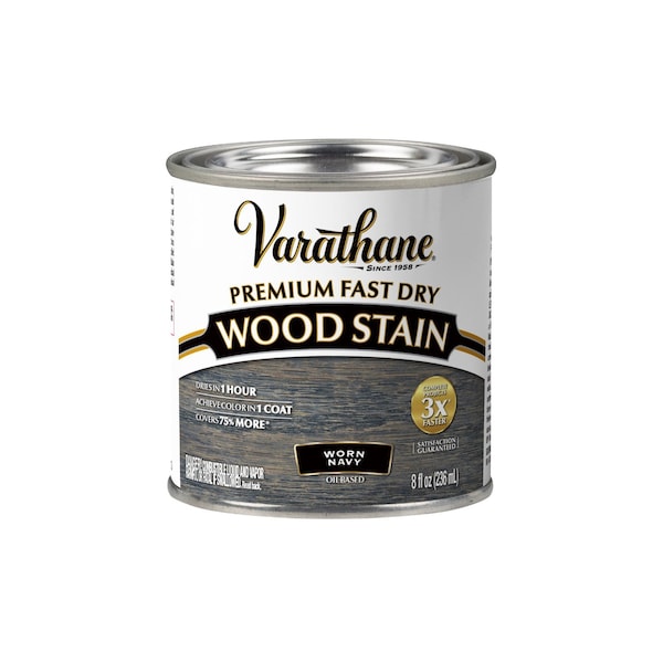 Varathane Premium Fast Dry Wood Stain, Worn Navy, 1/2 Pt 333617 - main