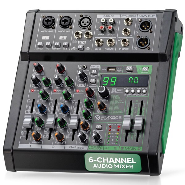 Pyle 6 Channel Audio Mixer PMX506 - main