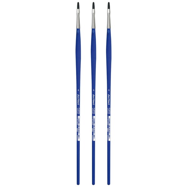 Da Vinci FORTE-Acrylics Student Brush, Synthetic, Acrylic & Oil, Filbert, Series 8650, Size 4, 3PK VA-8650_4 - main