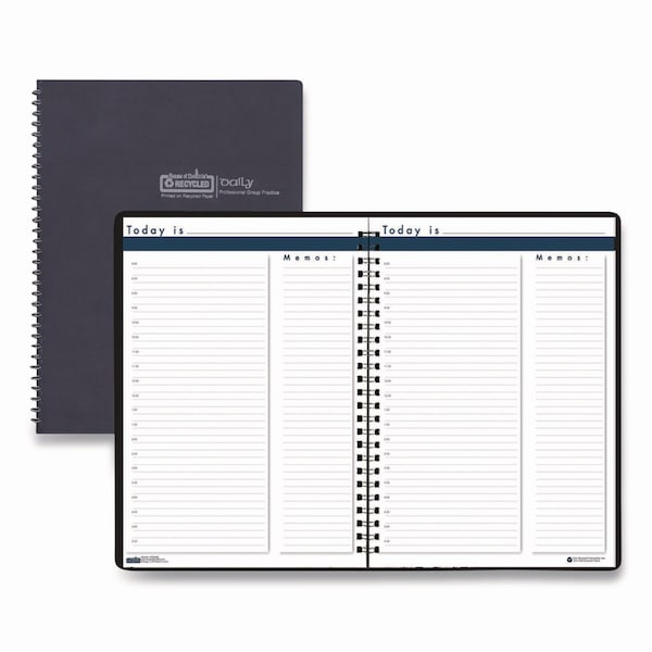 House Of Doolittle Recycled Nondated Assignment Book For Intermediate Grades, 40-Weeks: Eight-Subject Day, Blue Cover HOD58807 - main