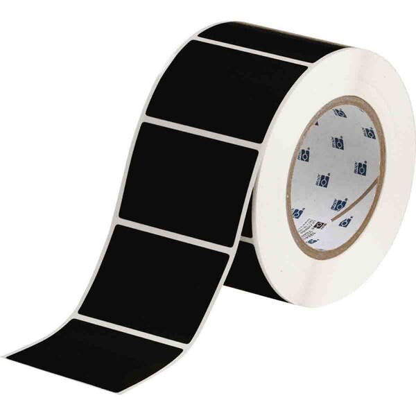 Brady Matte General Purpose Polyester Labels 2 in H x 3 in W Black 1000/RL THT-19-8117-1 - main