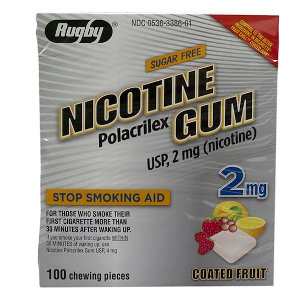 Harvard Rugby Nicotine Gum, 2mg, Fruit Coated, 100PK 00536338601 - main
