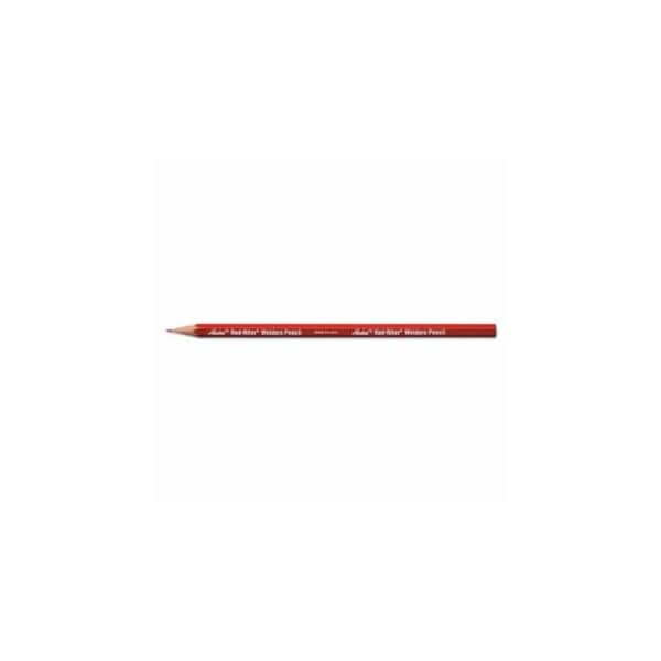 Markal Silver-Streak and Red-Riter Welders Pencil, #2 Lead Grade, 4-5/8 in L, Red, 12PK 434-96100 - main