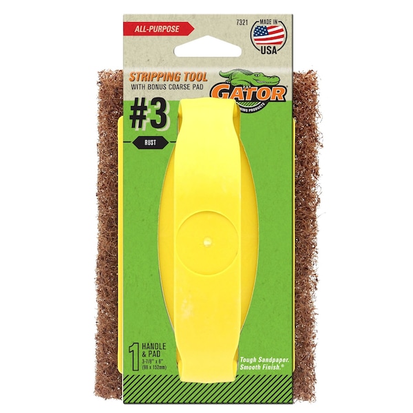 Gator Finishing All-Purpose Synthetic Steel Wool Hand Stripping Tool, #3 7321 - main