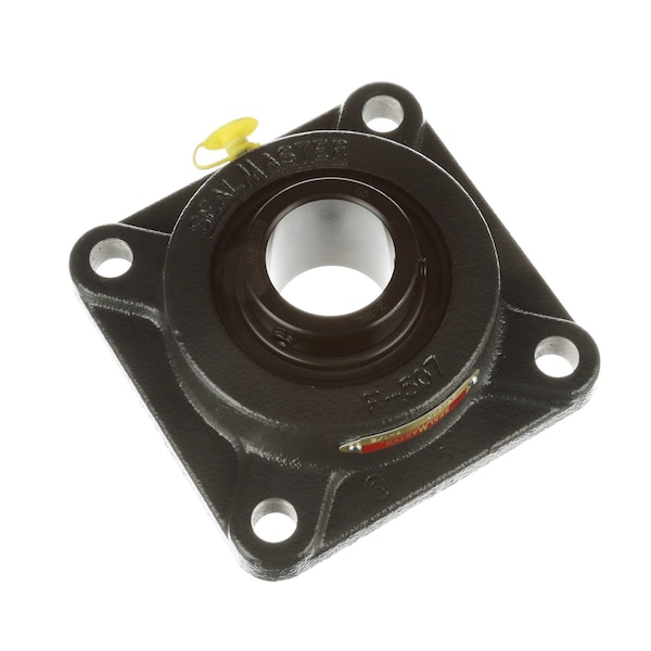 Sealmaster Mounted Cast Iron Four Bolt Flange Ball Bearing - 52100 Bearing Steel, Black Oxided - Setscrew Lock SF-24C - main