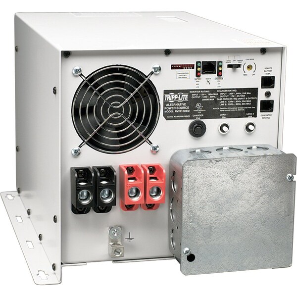 Tripp Lite Power Inverter and Battery Charger, Pure Sine Wave, 6,000 W Peak, 3,000 W Continuous, 1 Outlets RV3012OEM - main