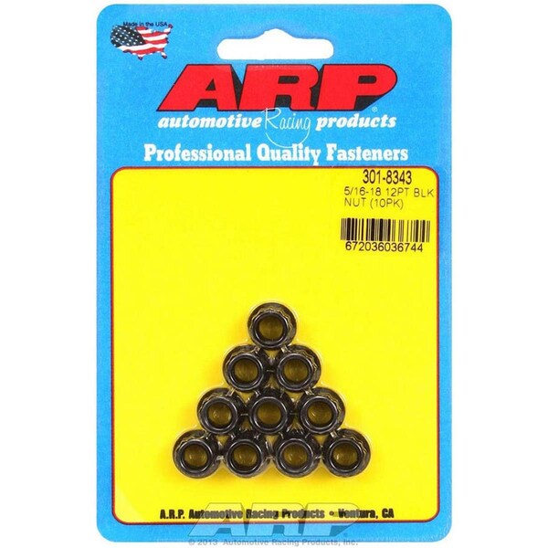 Arp 301-8343 0.31 in.-18 12 Point Chrome Moly Nut Kit, 10PK ARP301-8343 - main