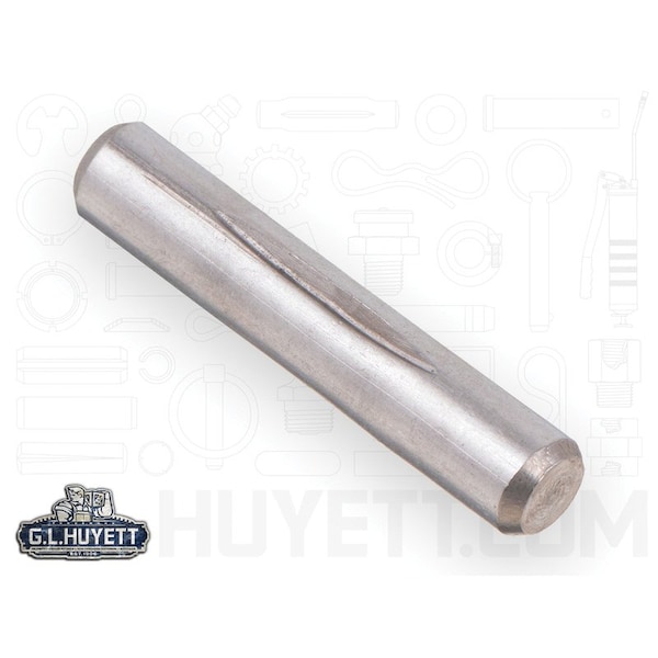 Huyett Type E Grooved Pin, 300 Stainless Steel, 0.156 in Dia x 0.154 in Small End Dia x 0.875 in Length GPS-0156-0875-E - main