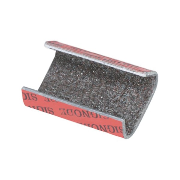Partners Brand Signode Sandpaper Open/Snap On Metal Poly Strapping Seal, 1/2", PK1000 PS12SAND - main